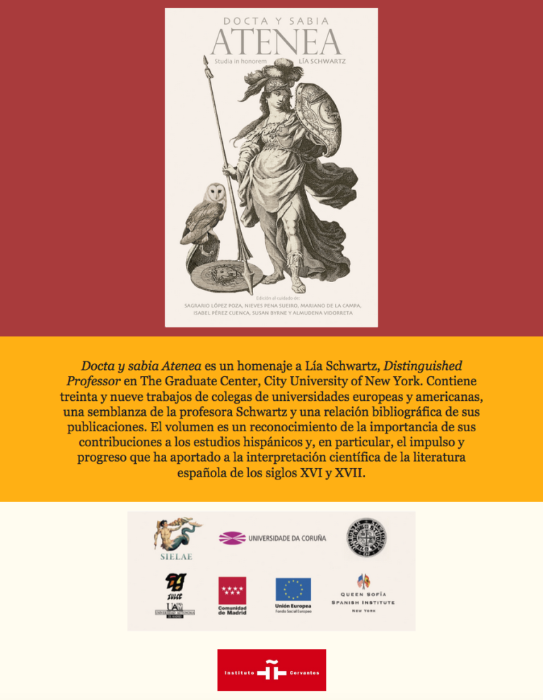 Homenaje a Lía Schwartz. Docta y sabia Atenea AISO Asociación Internacional Siglo de Oro Homenaje a Lía Schwartz. Docta y sabia Atenea AISO Asociación Internacional Siglo de Oro